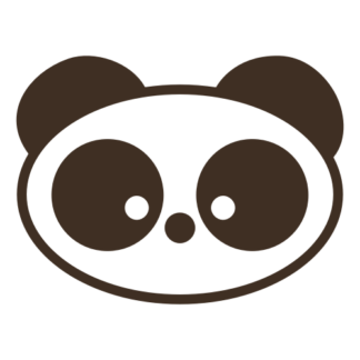 Small Eyed Panda Decal (Brown)